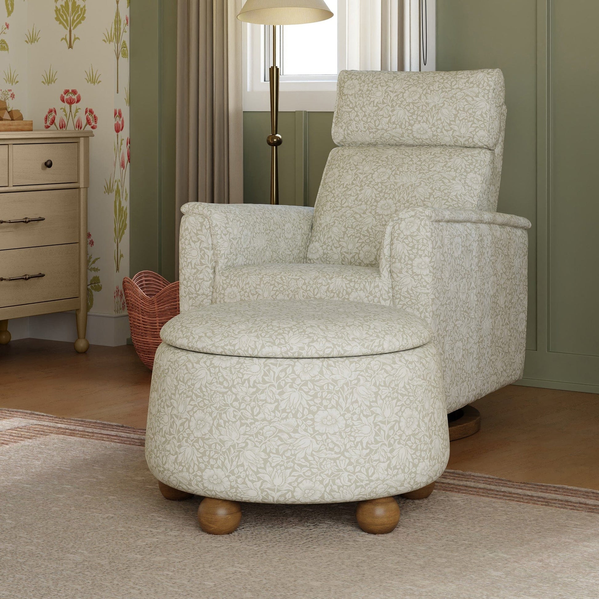 Morris & Co. x Namesake Tuffet Storage Ottoman - Mallow in Ash - M30985MADF