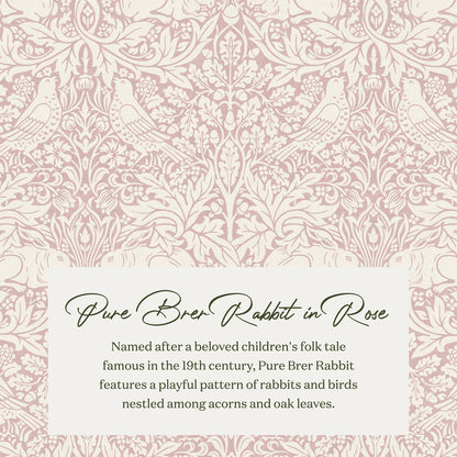 Morris & Co. x Namesake Tuffet Storage Ottoman - Pure Brer Rabbit in Rose - M30985PBRRDF