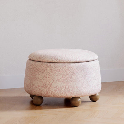 Morris & Co. x Namesake Tuffet Storage Ottoman - Pure Brer Rabbit in Rose - M30985PBRRDF