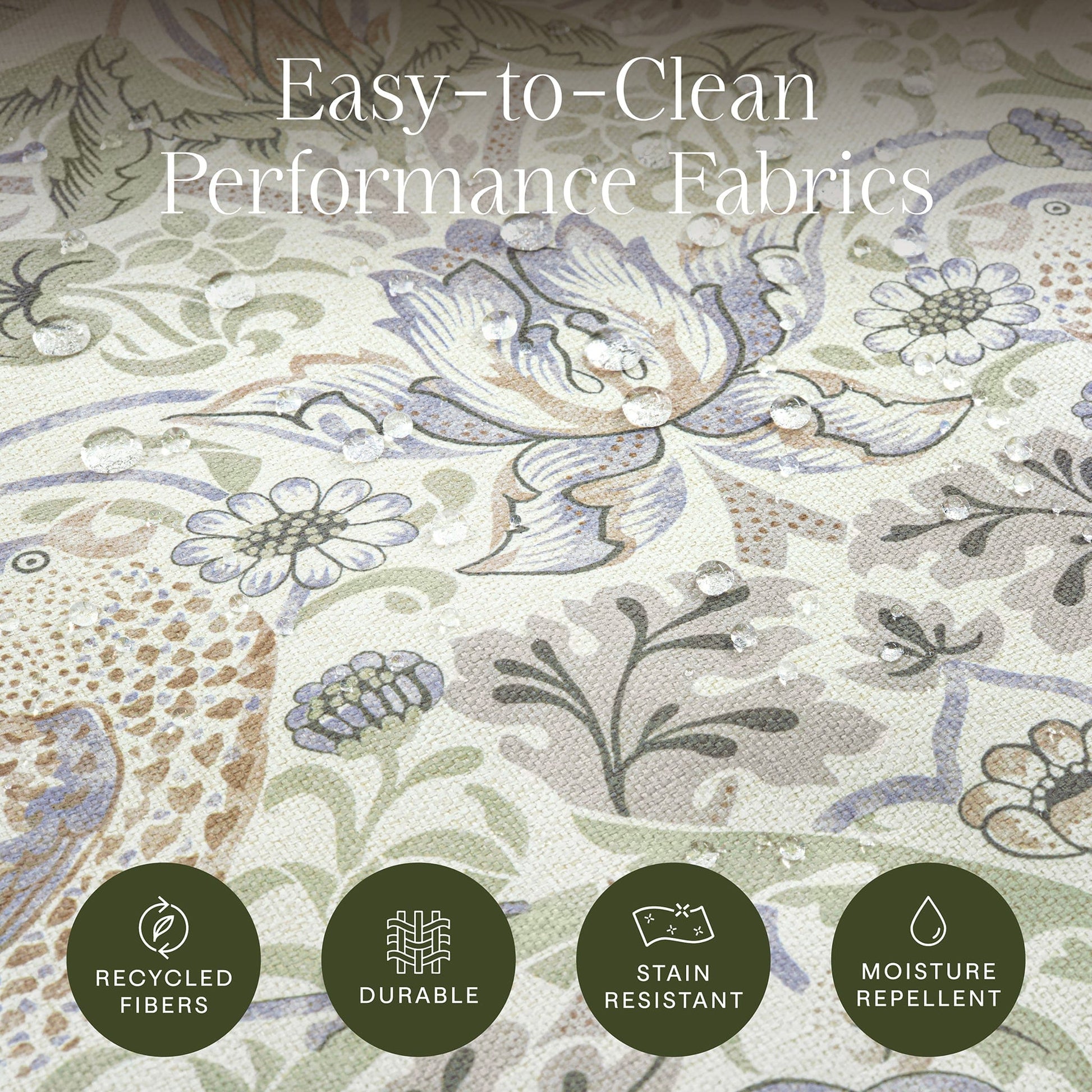 Morris & Co. x Namesake Tuffet Storage Ottoman - Strawberry Thief in Fig & Thyme - M30985TTFTDF