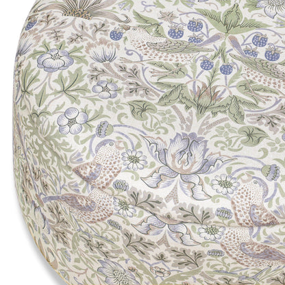 Morris & Co. x Namesake Tuffet Storage Ottoman - Strawberry Thief in Fig & Thyme - M30985TTFTDF