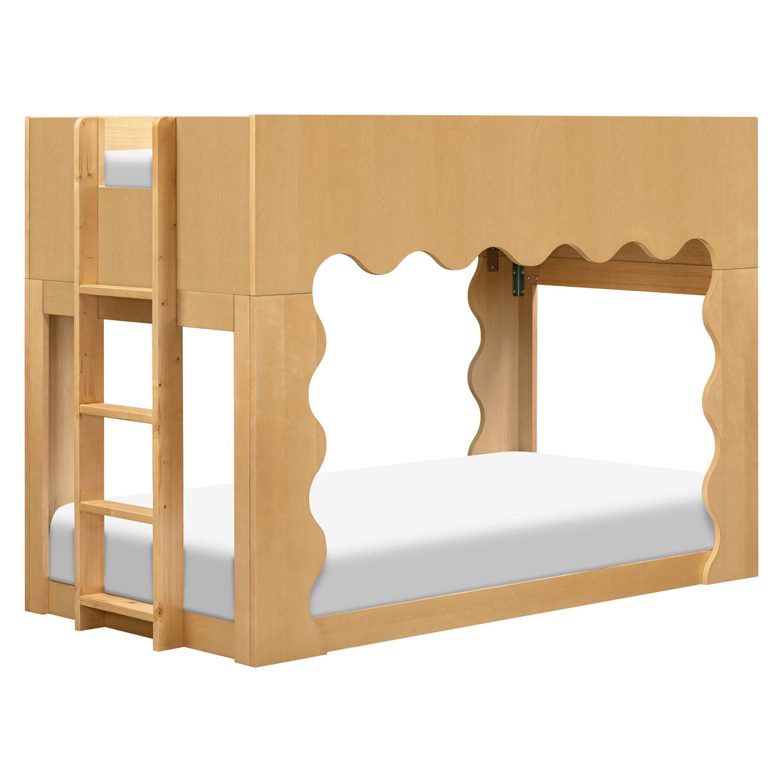 Babyletto Lido Wave Convertible Low-Profile Bunk Bed - Honey