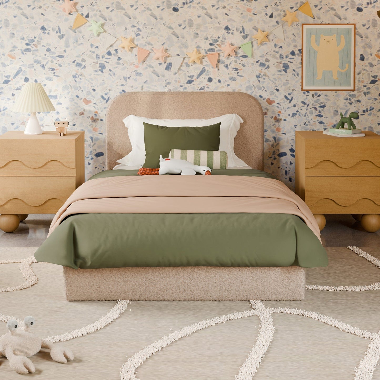 Babyletto Nara Twin Bed - Chai Shearling - M31269CSG