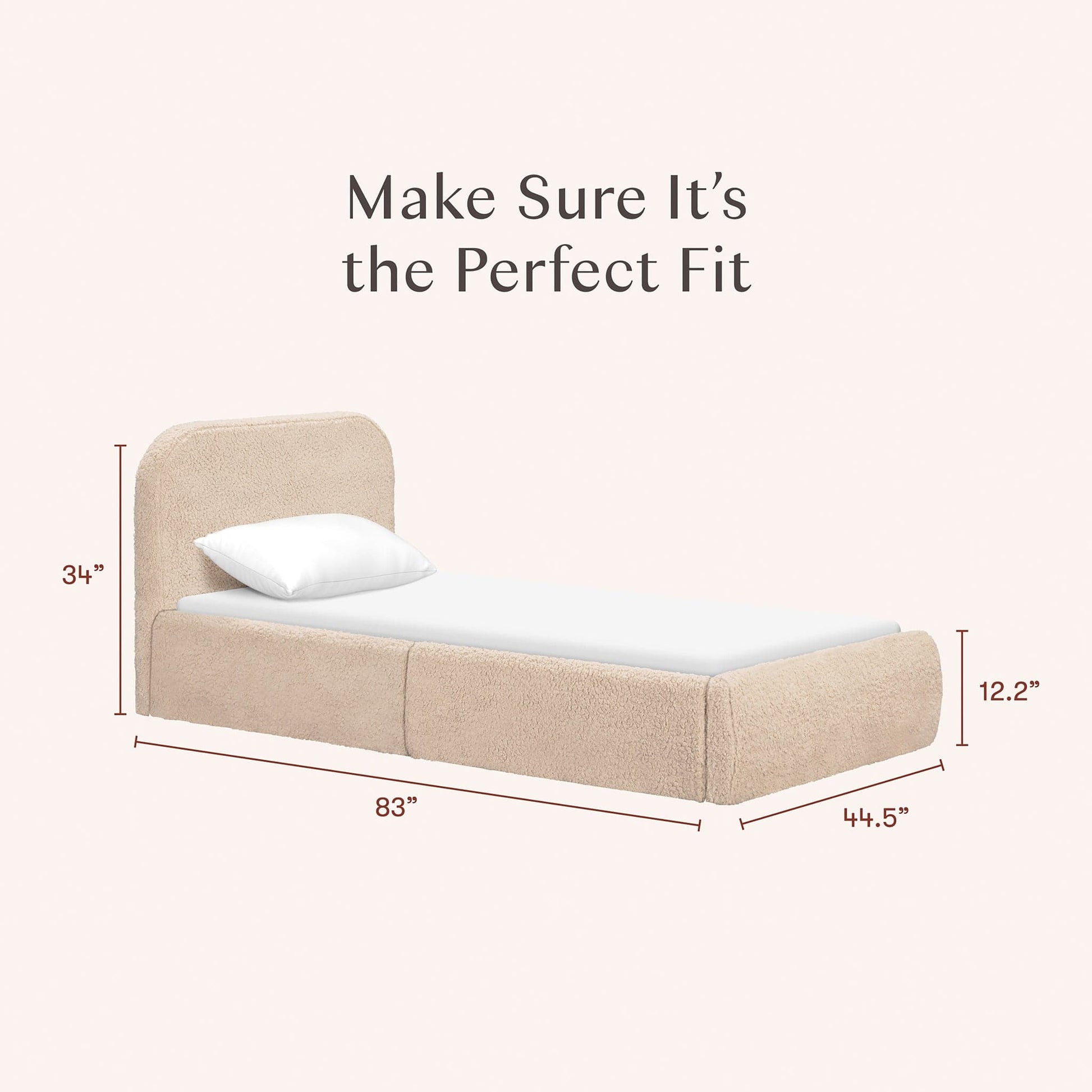 Babyletto Nara Twin Bed - Chai Shearling - M31269CSG