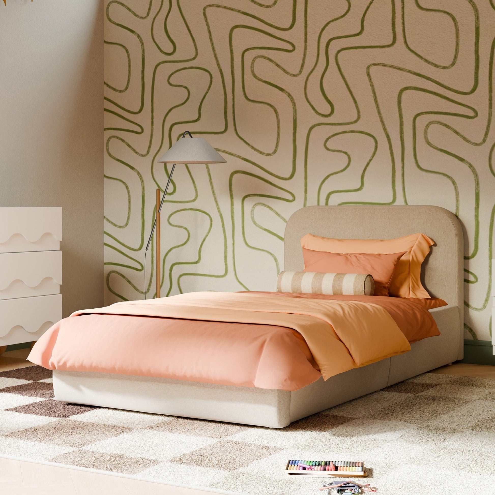 Babyletto Nara Twin Bed - Performance Beach Eco-Weave - M31269PBEW