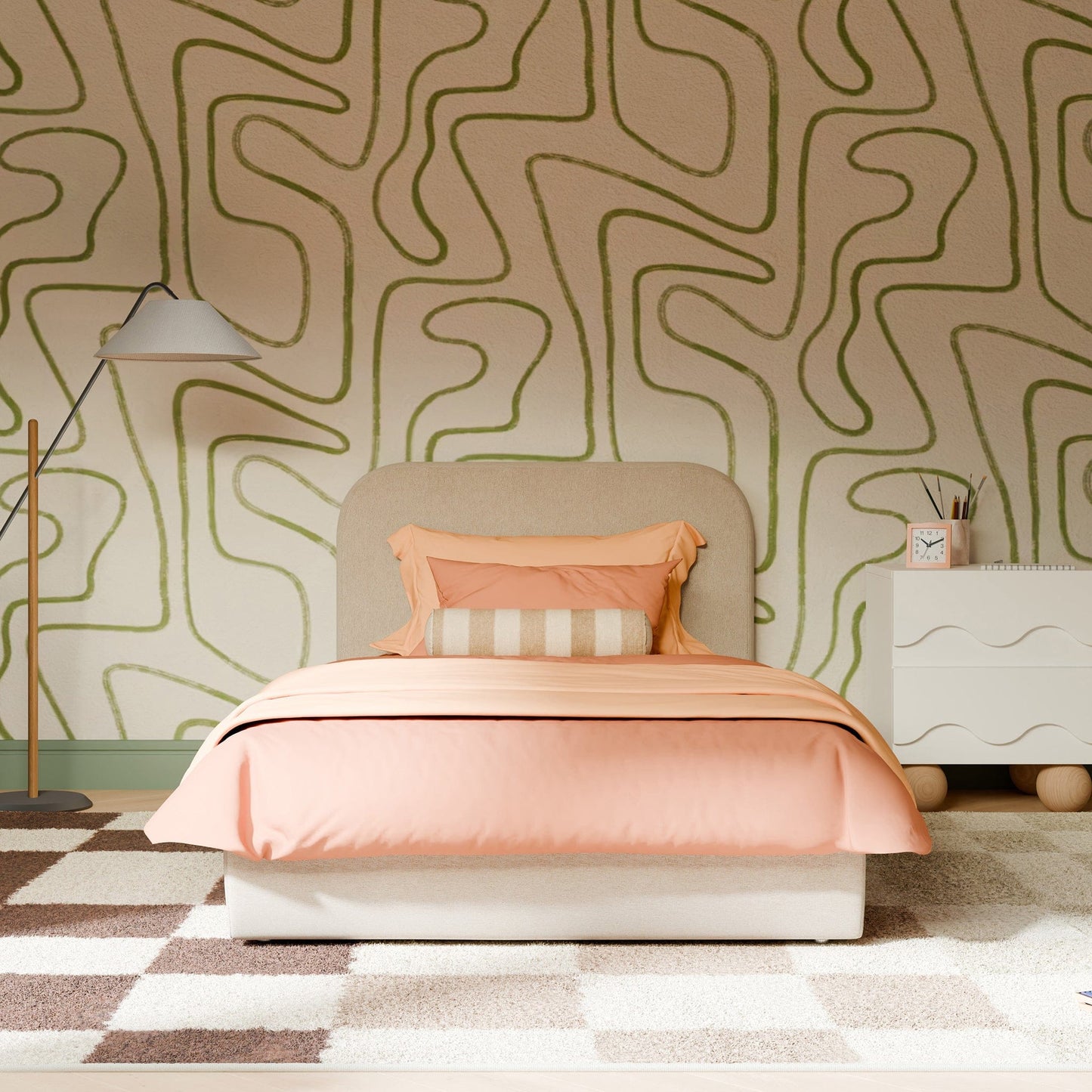 Babyletto Nara Twin Bed - Performance Beach Eco-Weave - M31269PBEW