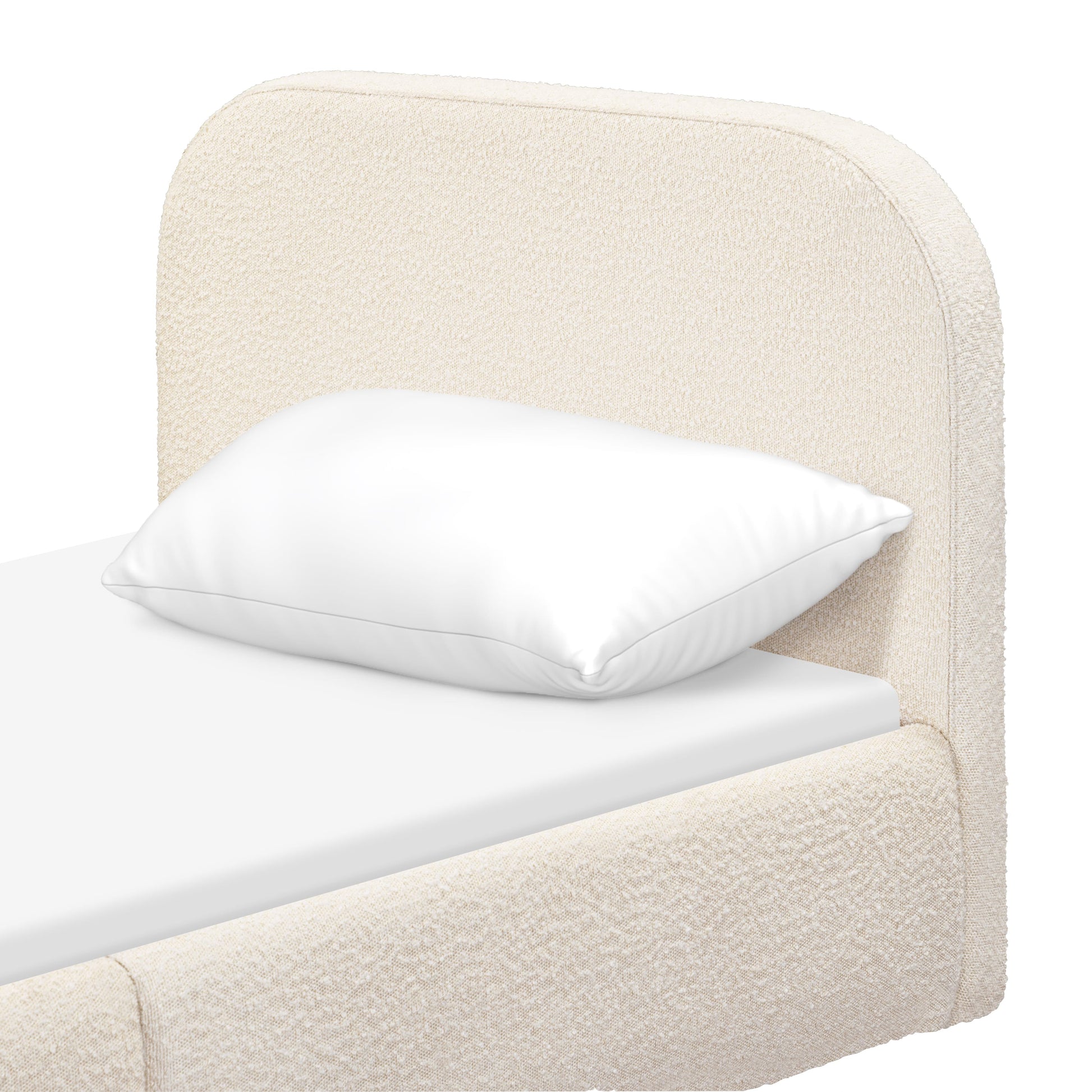 Babyletto Nara Twin Floor Bed - Performance Ivory Boucle