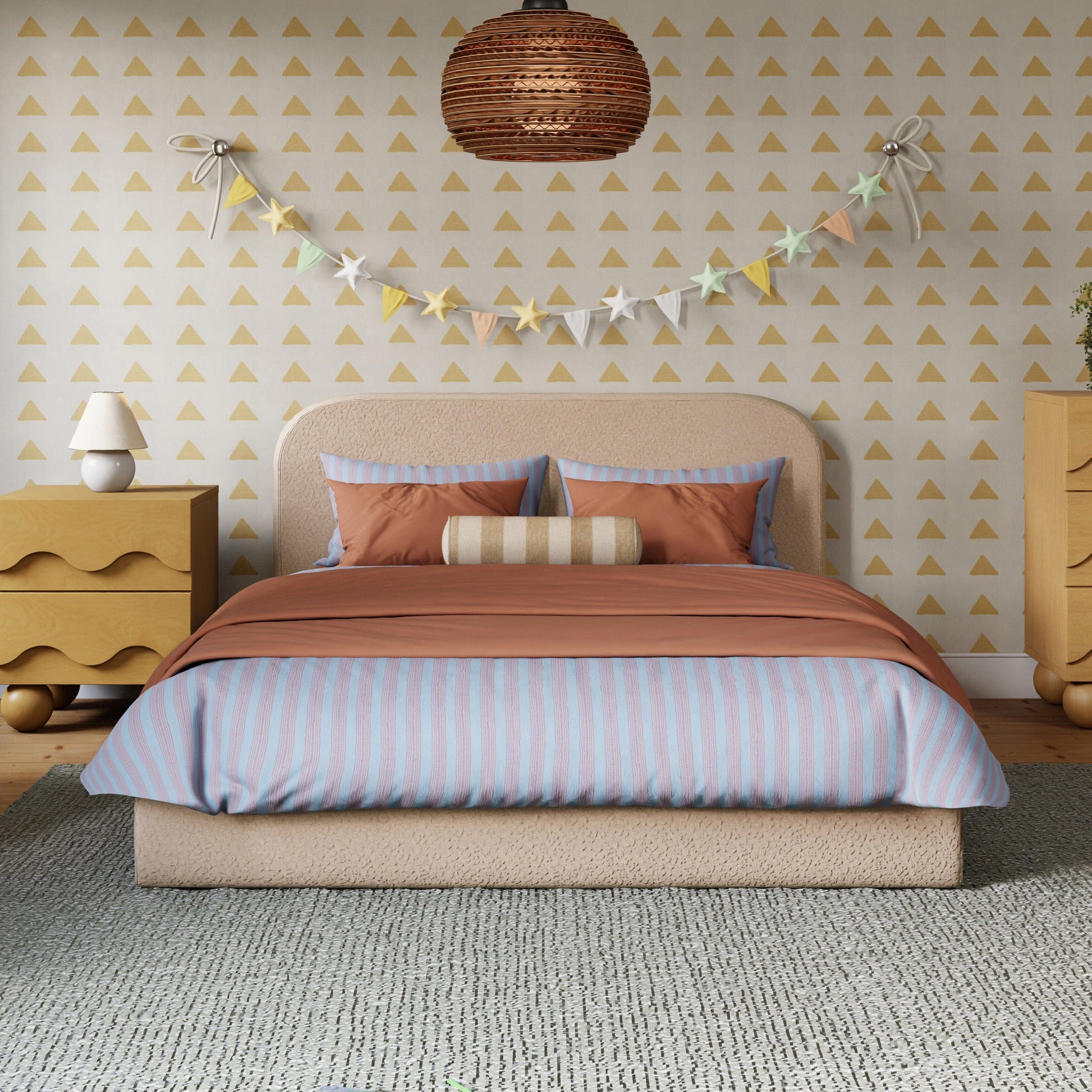 Babyletto Nara Full Floor Bed - Chai Shearling