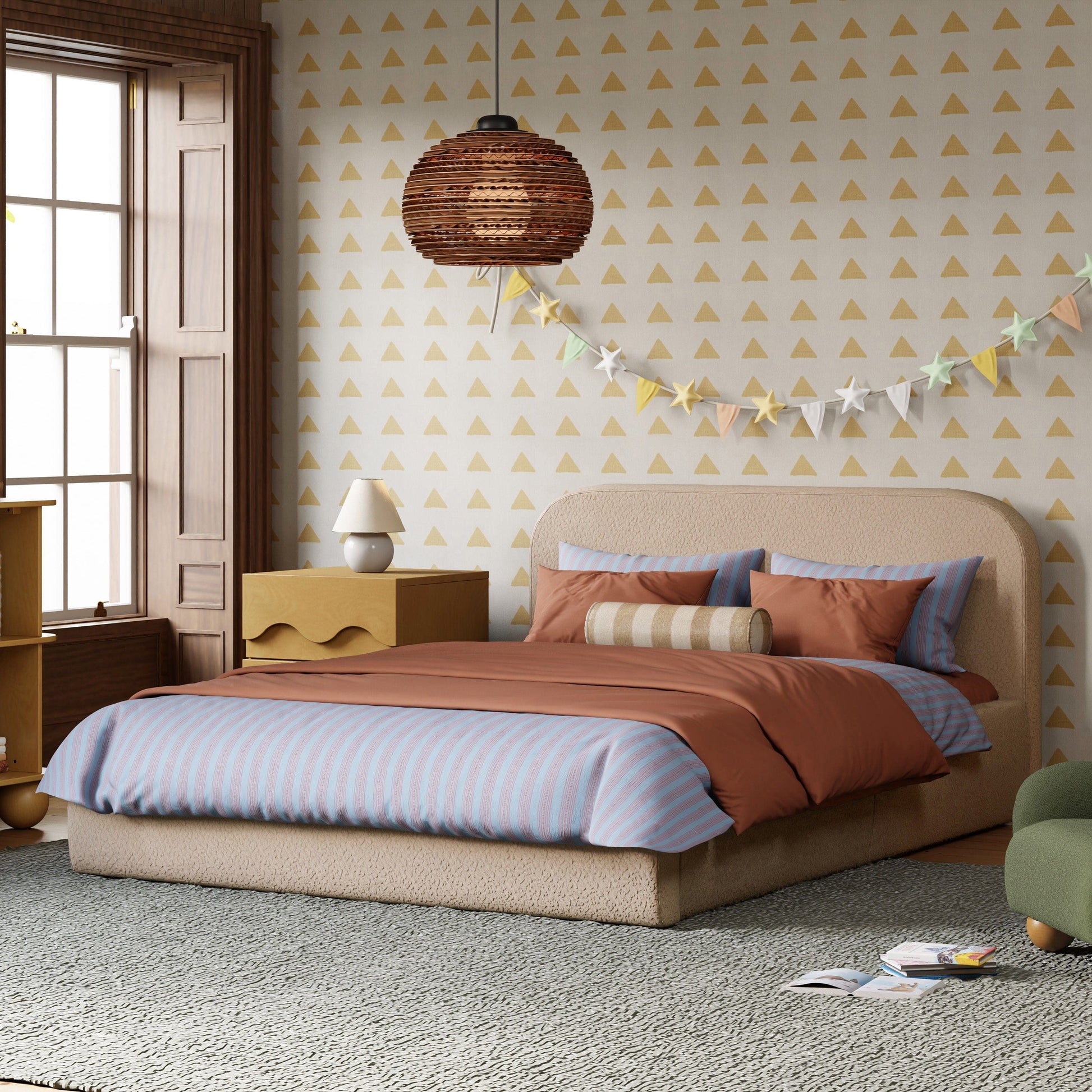 Babyletto Nara Full Floor Bed - Chai Shearling