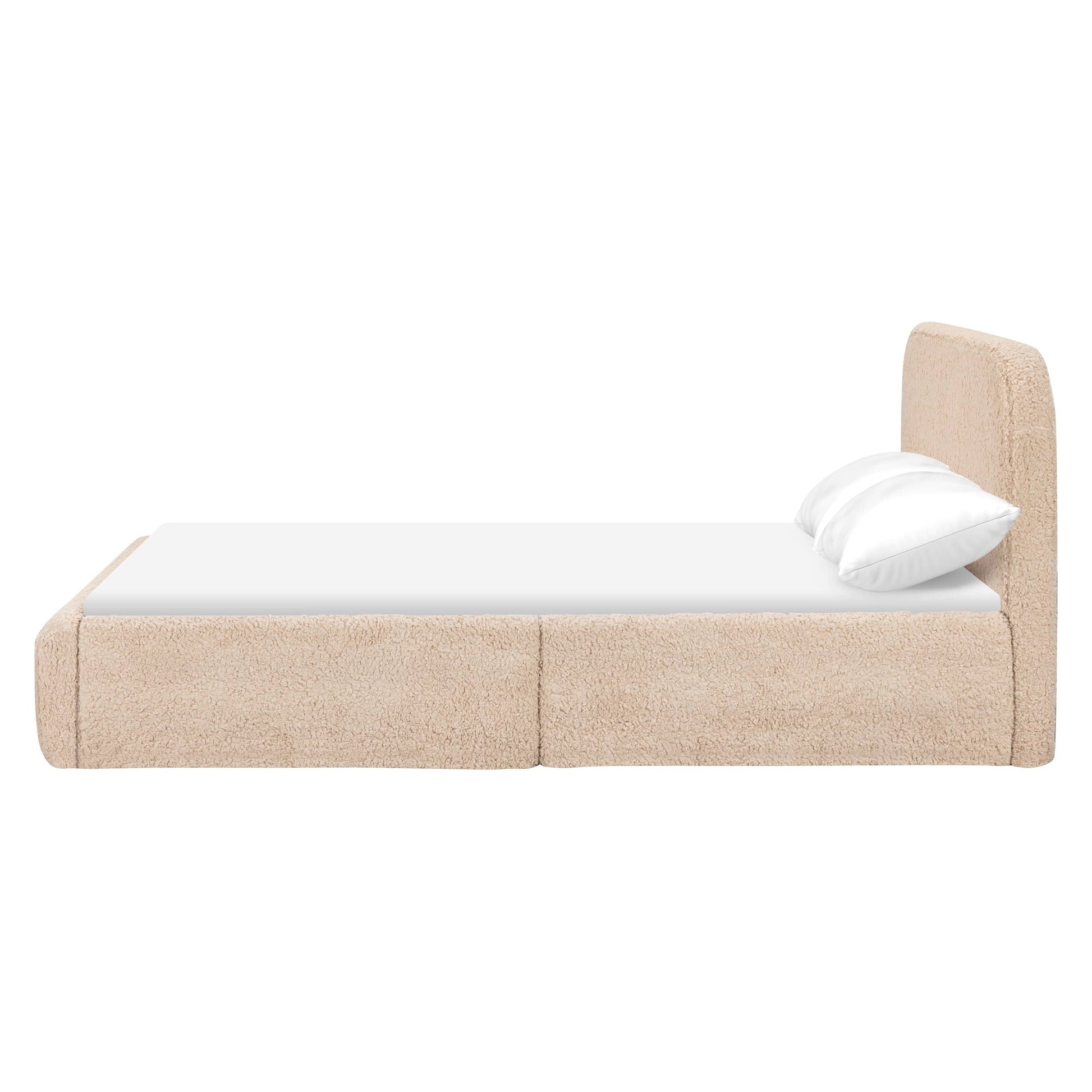 Babyletto Nara Full Floor Bed - Chai Shearling