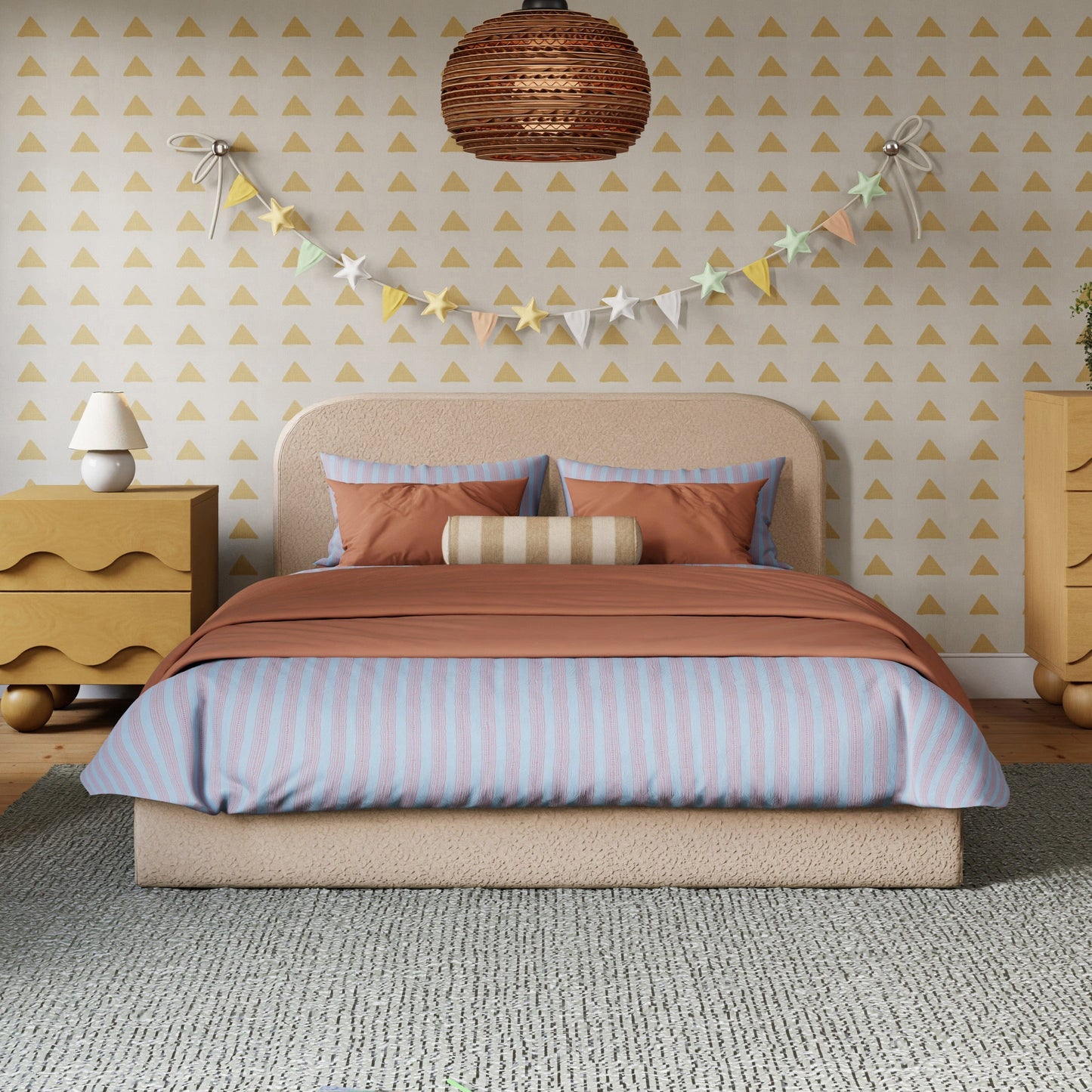 Babyletto Nara Full Floor Bed - Chai Shearling