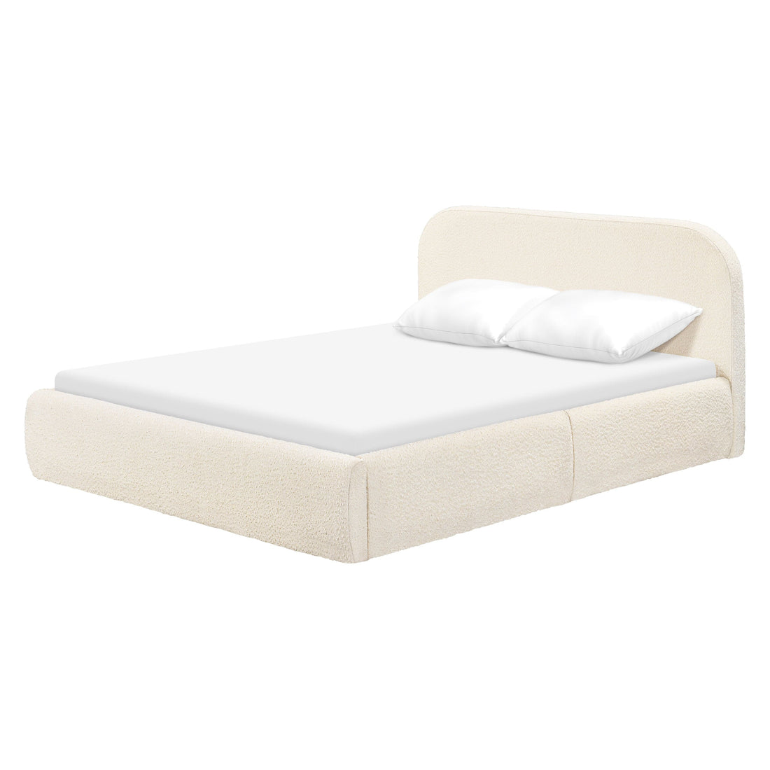 Babyletto Nara Full Floor Bed - Performance Ivory Boucle
