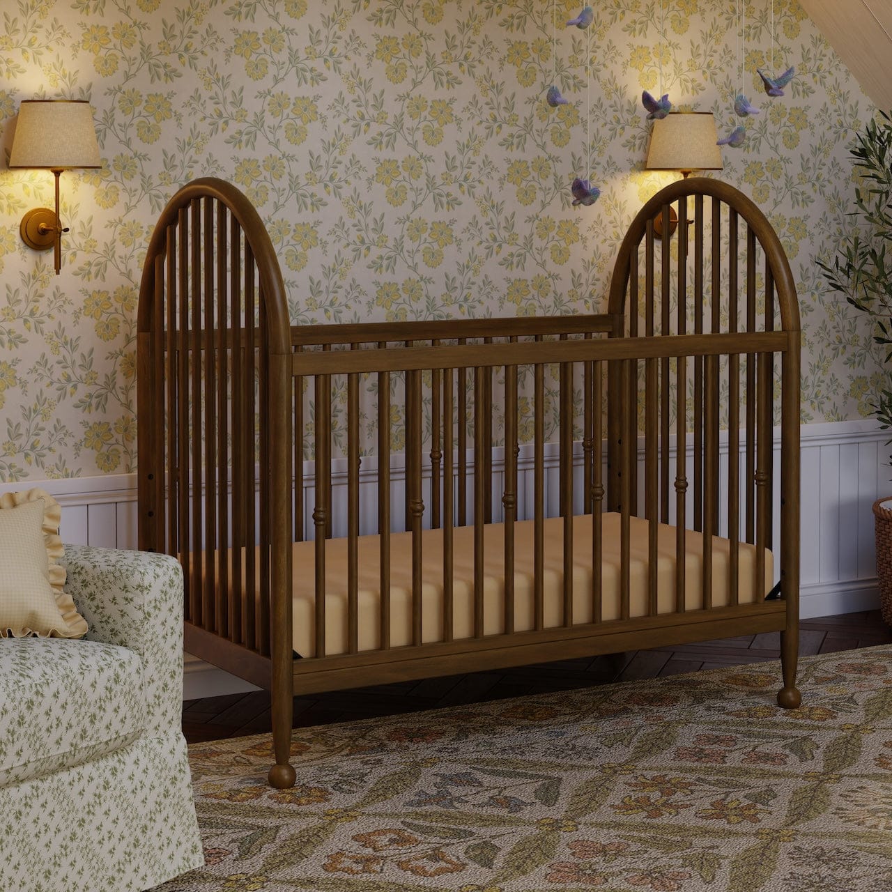 Namesake Alouette 3-in-1 Convertible Spindle Crib - Natural Walnut - M31401NL