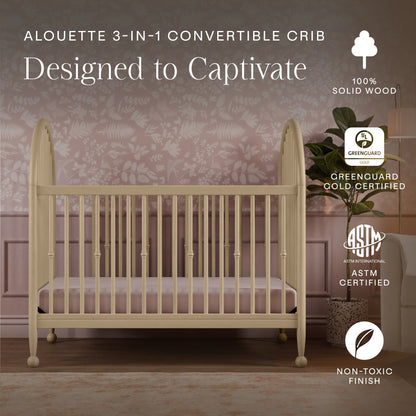 Namesake Alouette 3-in-1 Convertible Spindle Crib - Washed Pine
