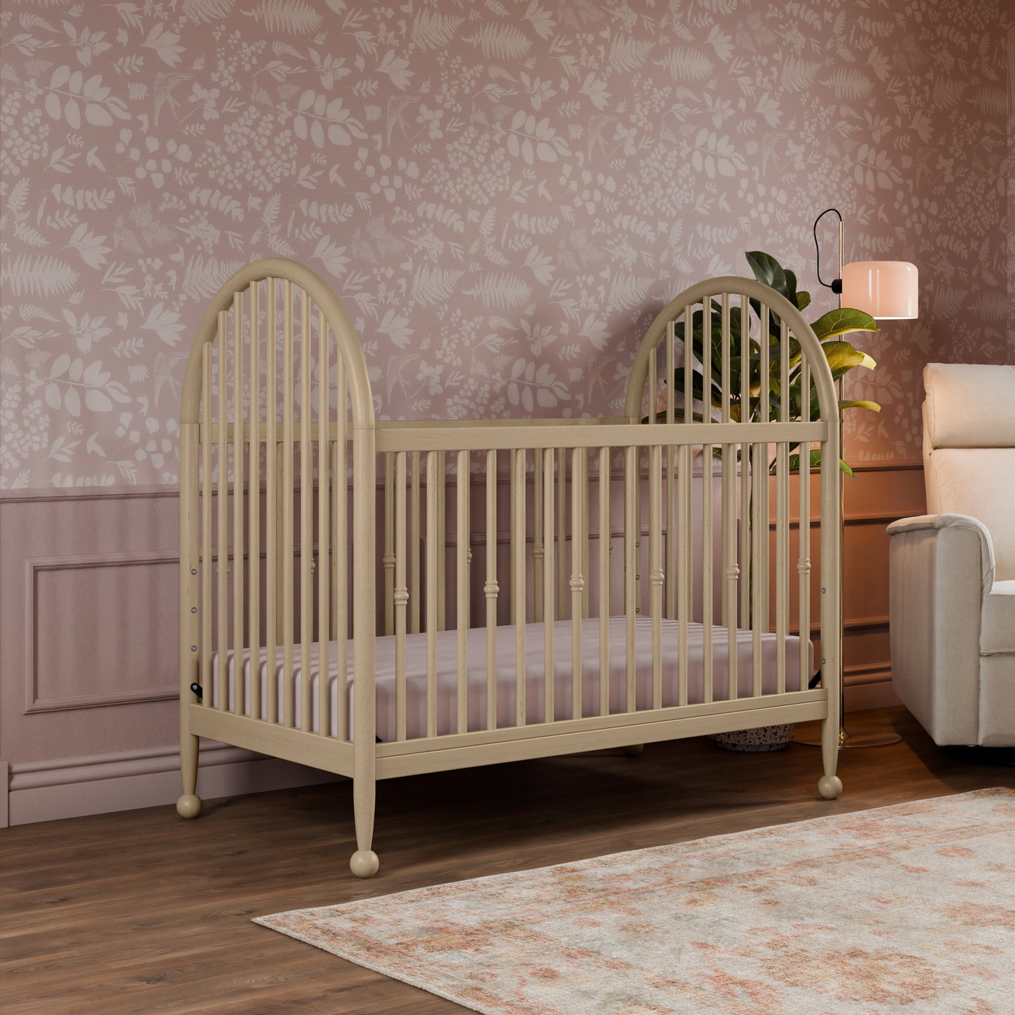 Namesake Alouette 3-in-1 Convertible Spindle Crib - Washed Pine