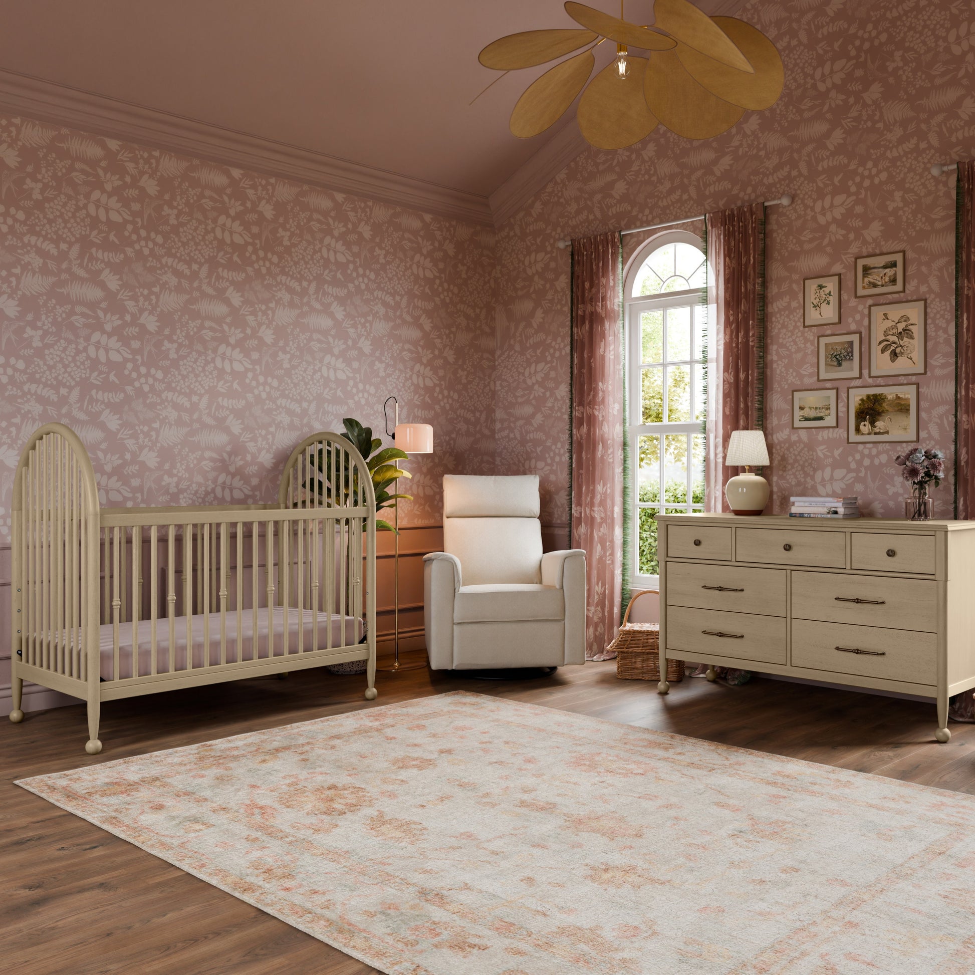 Namesake Alouette 3-in-1 Convertible Spindle Crib - Washed Pine