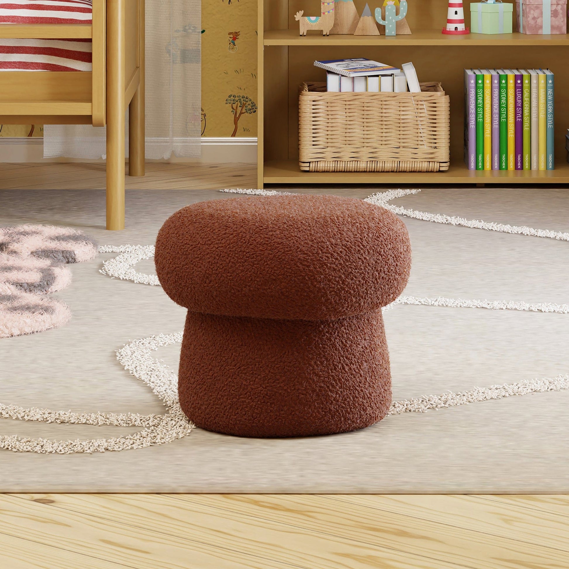 Babyletto Mini Mushroom Pouf - Rouge Teddy Loop - M31585RT