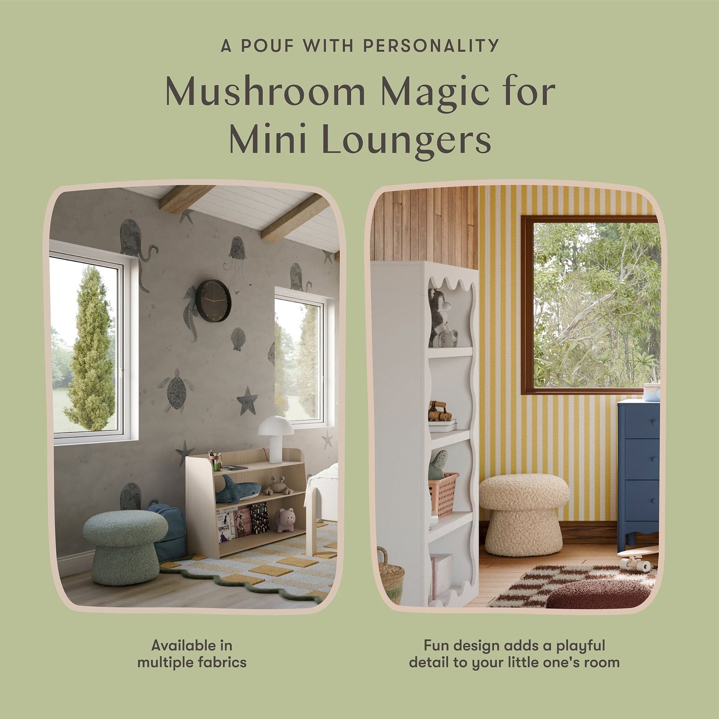 Babyletto Mushroom Pouf - Chai Shearling - M31685CSG