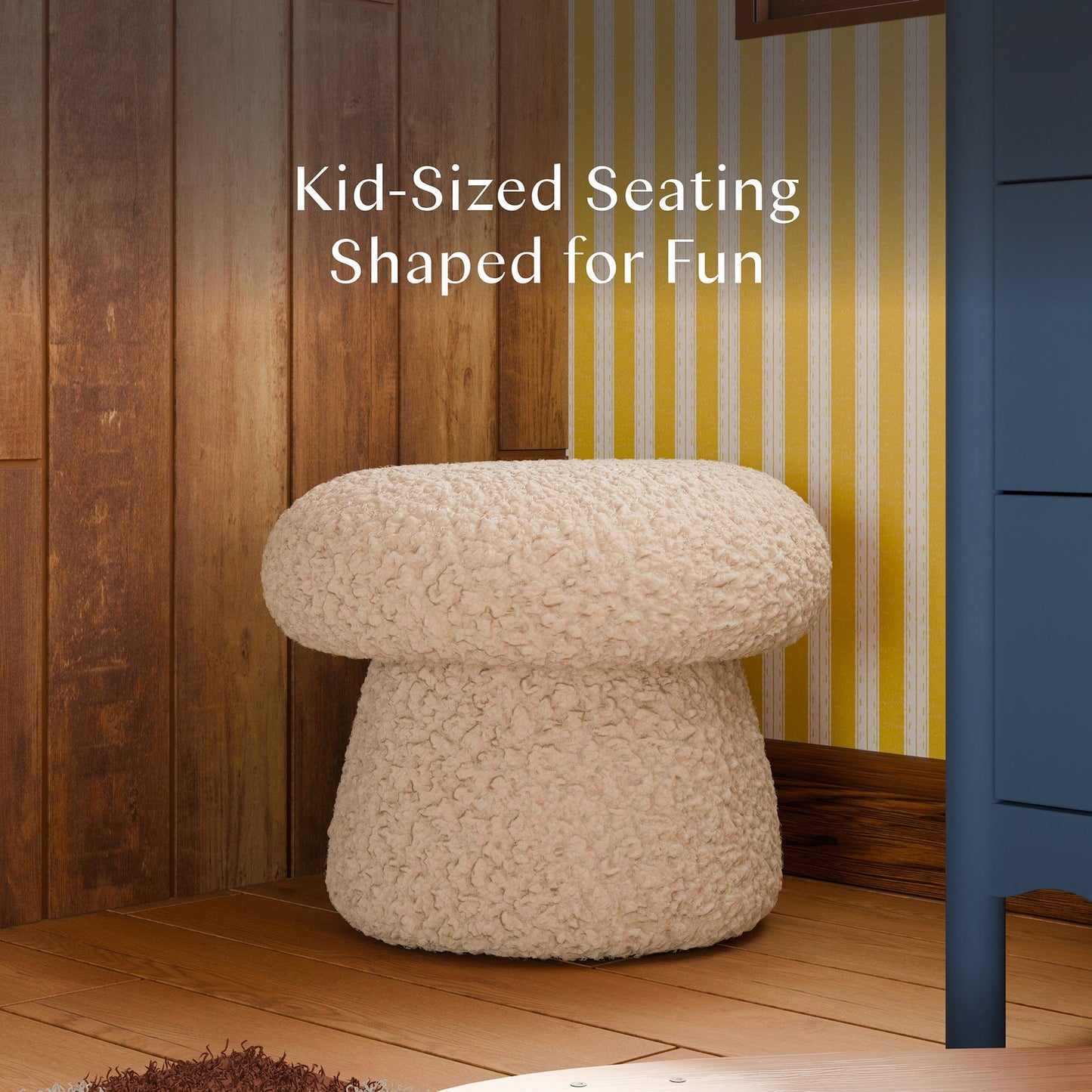Babyletto Mushroom Pouf - Chai Shearling - M31685CSG