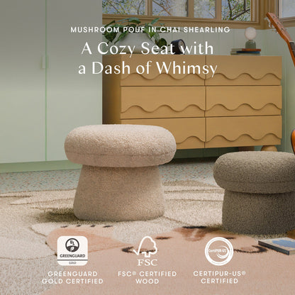 Babyletto Mushroom Pouf - Chai Shearling - M31685CSG
