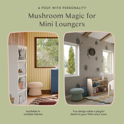 Babyletto Mushroom Pouf - Sage Teddy Loop - M31685ST