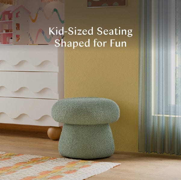 Babyletto Mushroom Pouf - Sage Teddy Loop - M31685ST