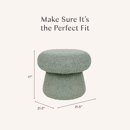 Babyletto Mushroom Pouf - Sage Teddy Loop - M31685ST