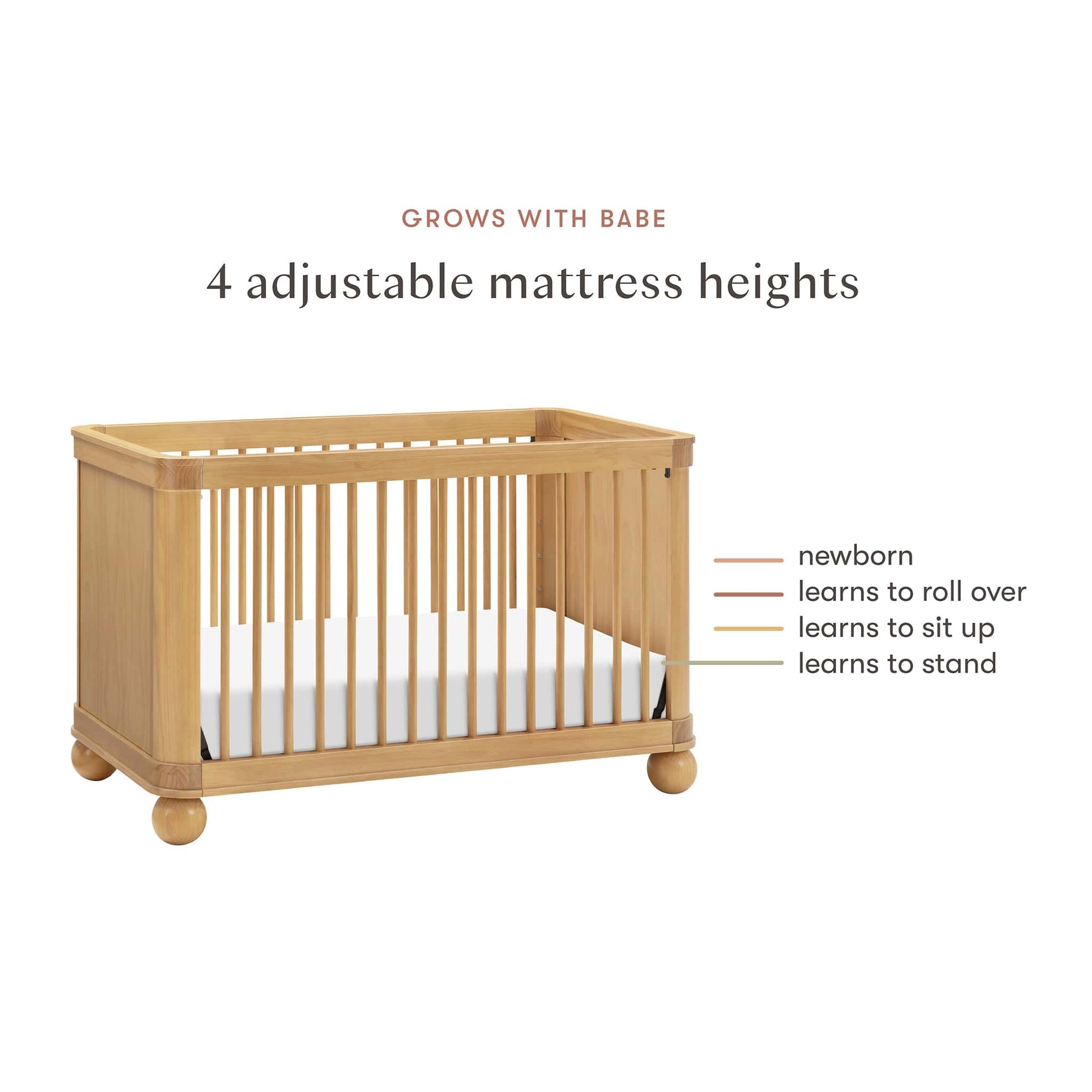 Babyletto Crosby 3-in-1 Convertible Crib - Honey - M31801HY