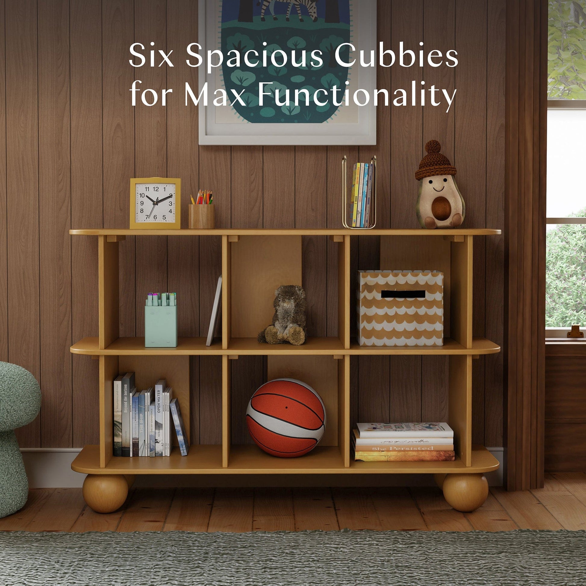 Babyletto Crosby Open Bookcase - Honey - M31811HY