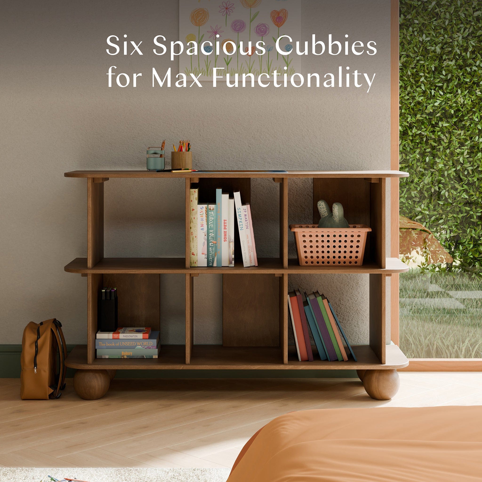 Babyletto Crosby Open Bookcase - Natural Walnut – Albee Baby