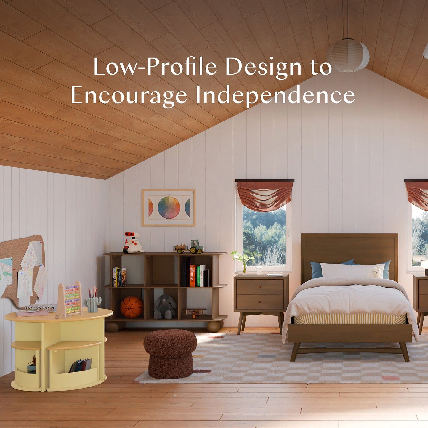 Babyletto Crosby Open Bookcase - Natural Walnut - M31811NL