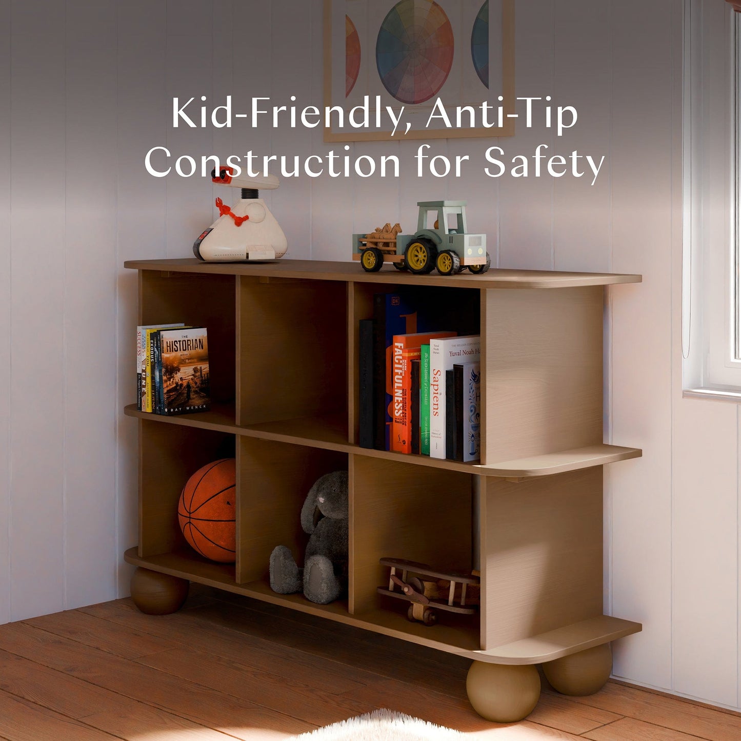 Babyletto Crosby Open Bookcase - Natural Walnut - M31811NL