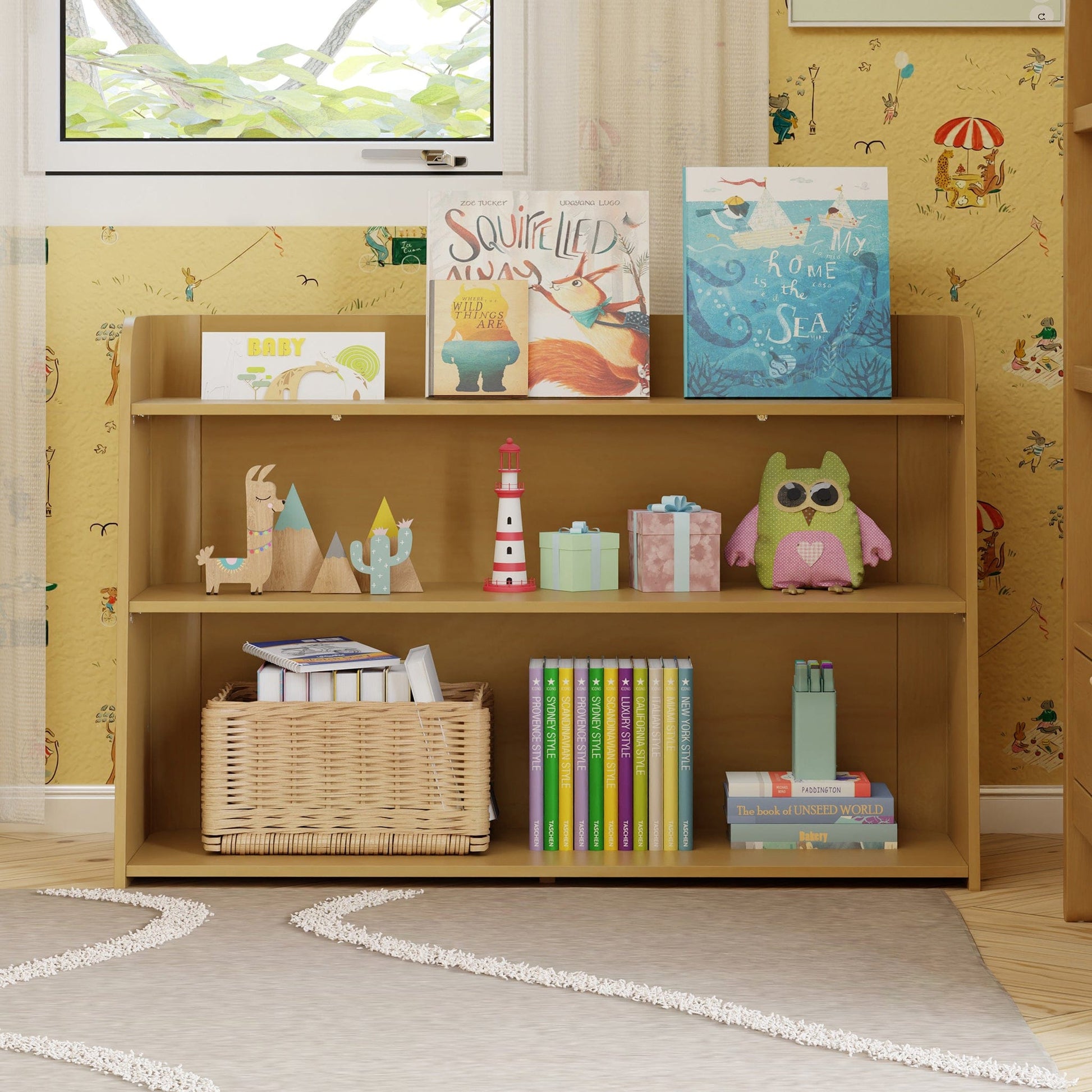 Babyletto Melo Montessori-Inspired Bookcase - Honey - M32211HY