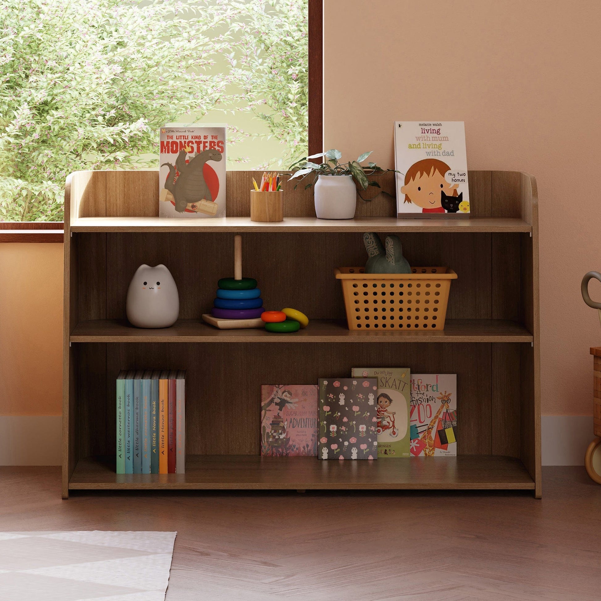 Babyletto Melo Montessori-Inspired Bookcase - Natural Walnut - M32211NL