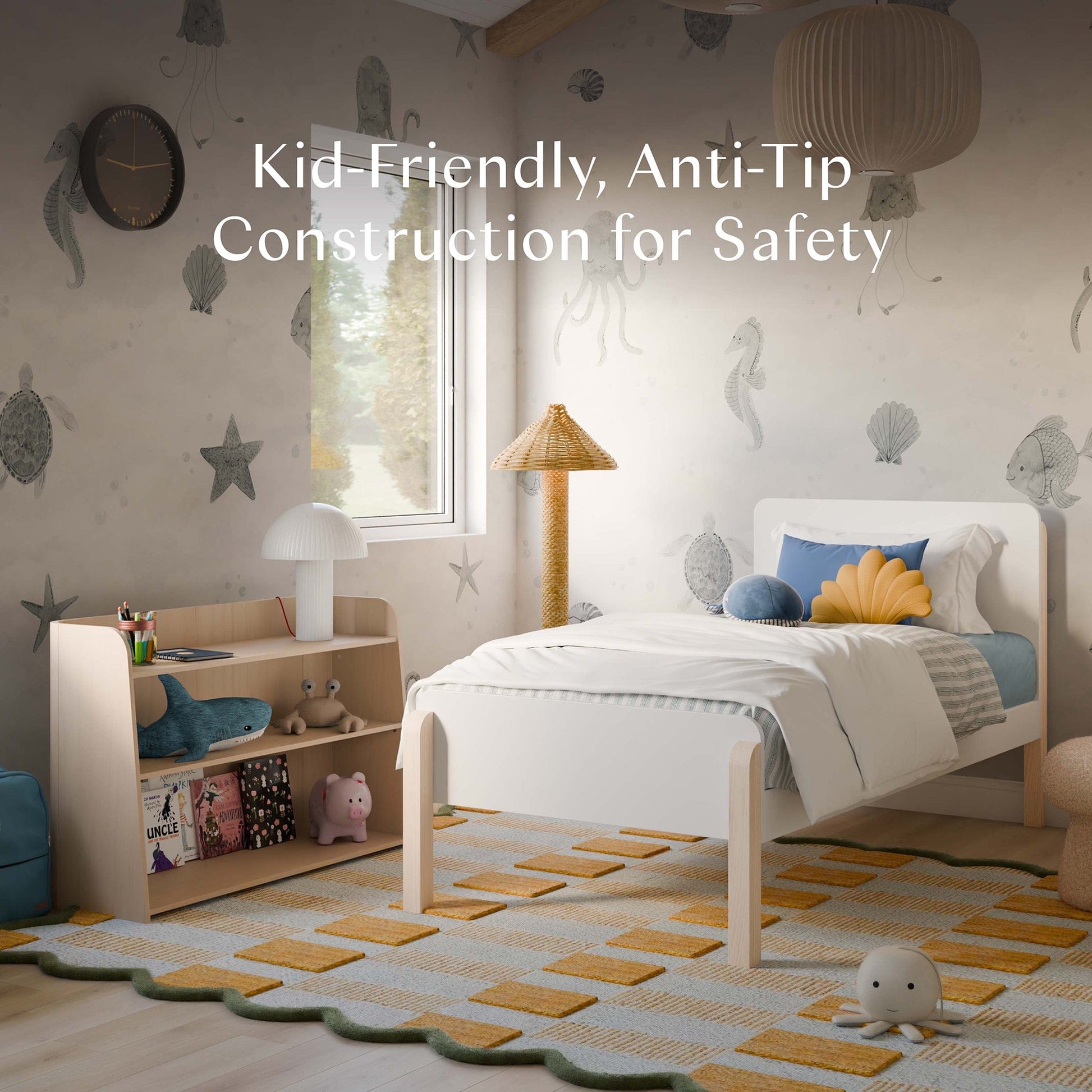 Babyletto Melo Montessori-Inspired Bookcase - Washed Natural - M32211NX