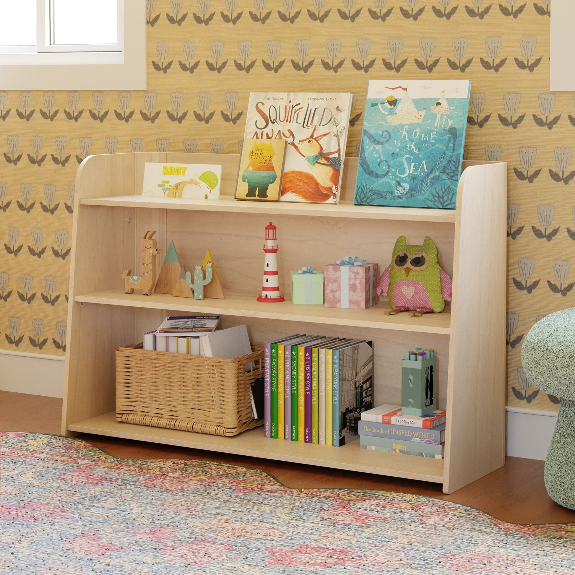 Babyletto Melo Montessori-Inspired Bookcase - Washed Natural - M32211NX