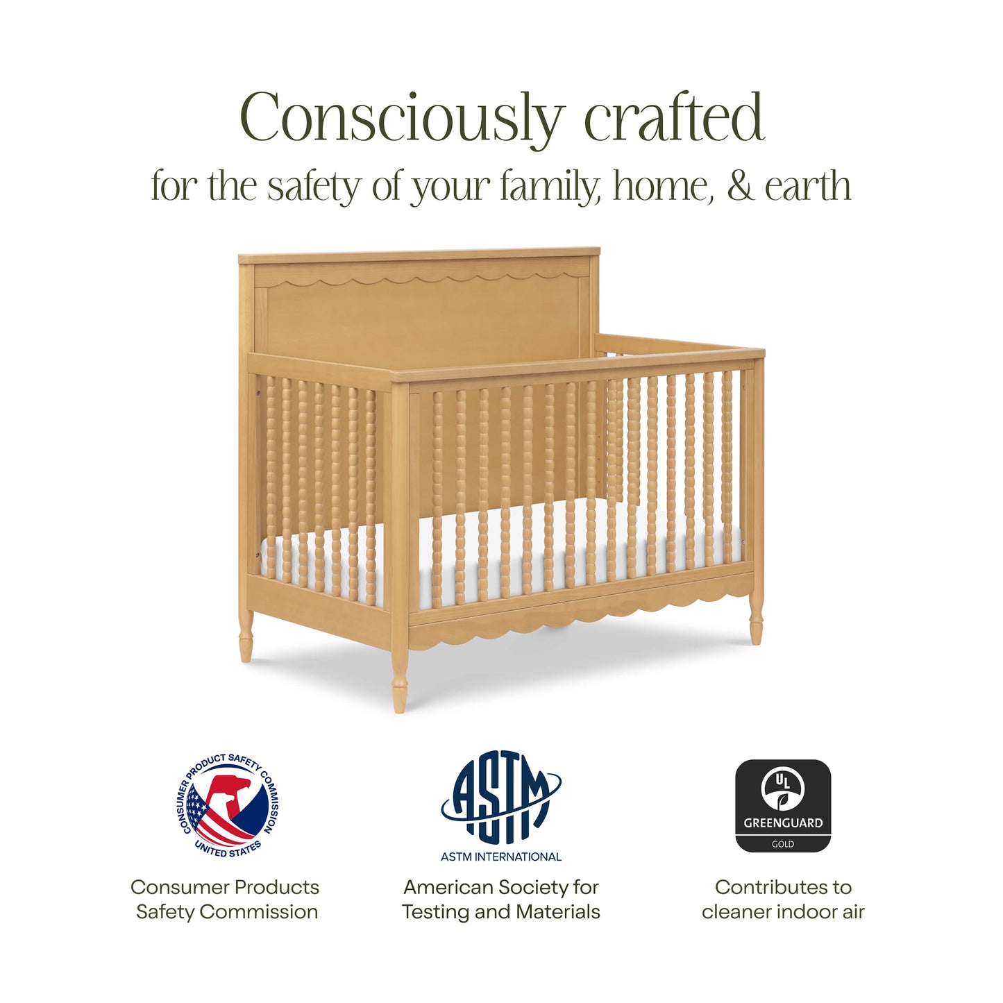 Namesake Ambrosia 4-in-1 Convertible Crib - Honey