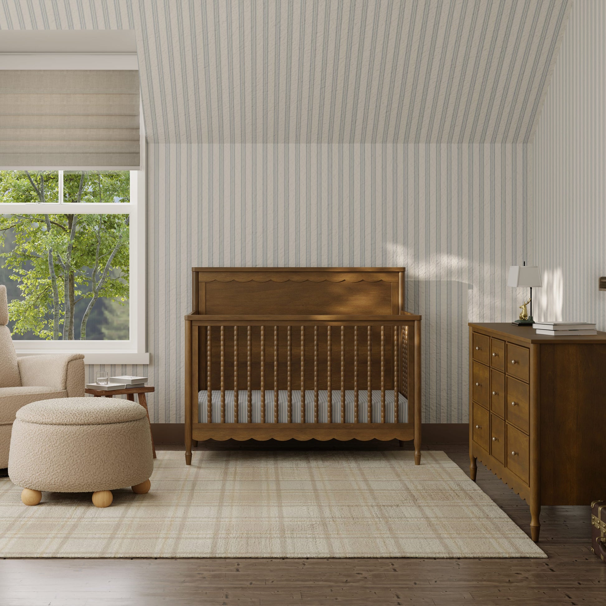 Namesake Ambrosia 4-in-1 Convertible Crib - Natural Walnut