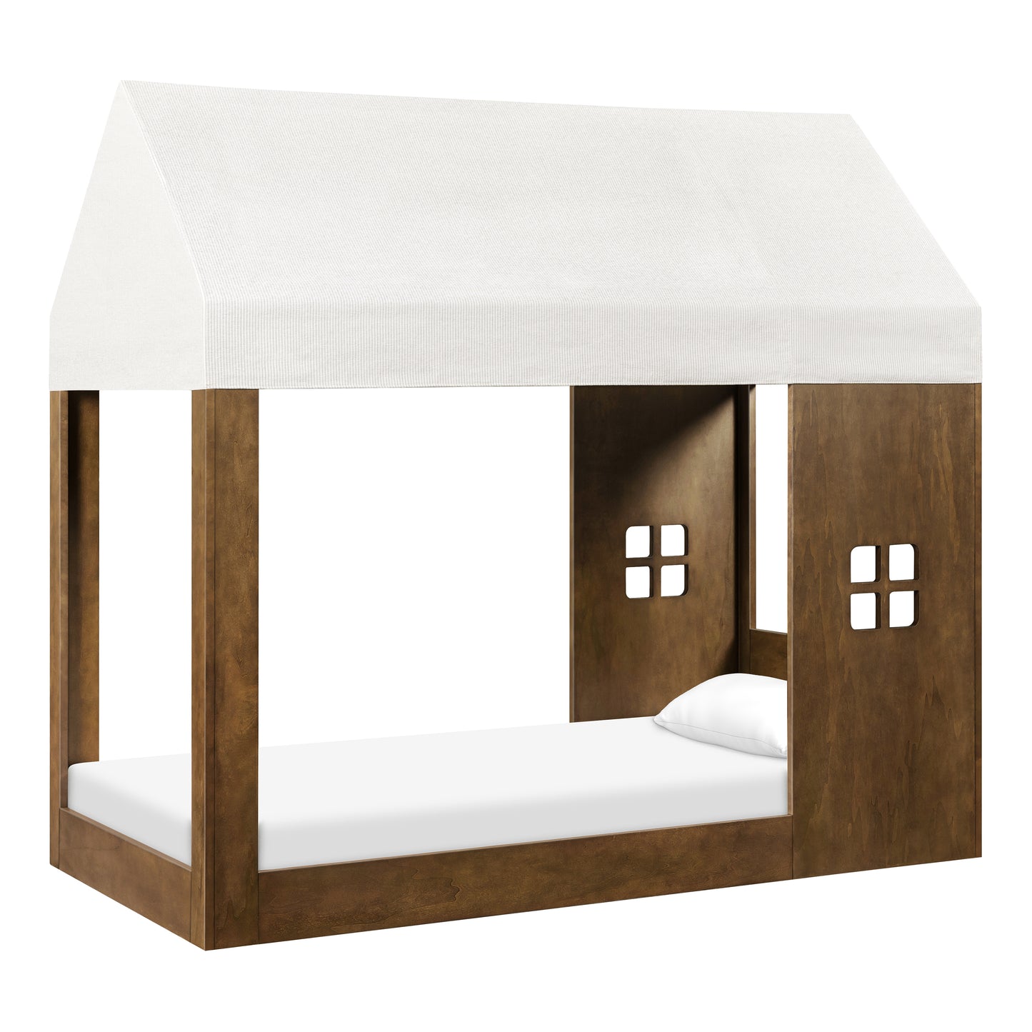 Babyletto Uchi Montessori-Inspired House Twin Bed - Natural Walnut