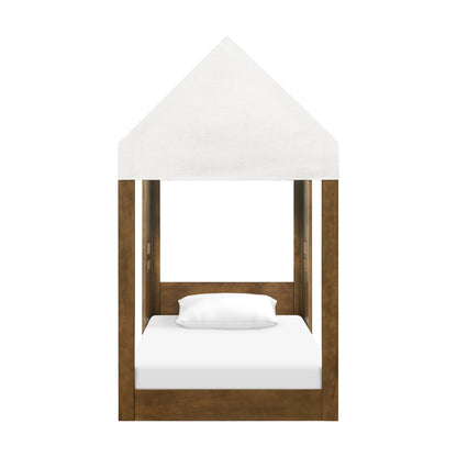 Babyletto Uchi Montessori-Inspired House Twin Bed - Natural Walnut