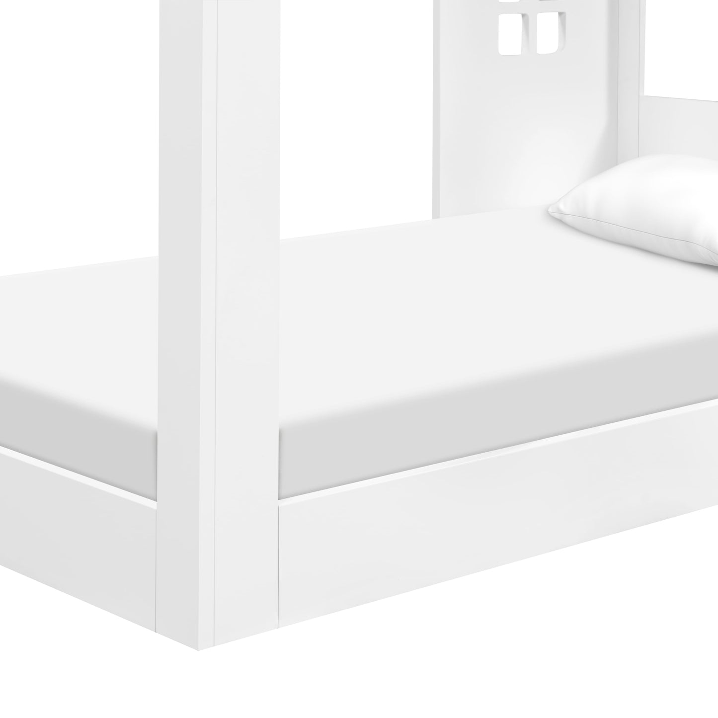 Babyletto Uchi Montessori-Inspired House Twin Bed - White