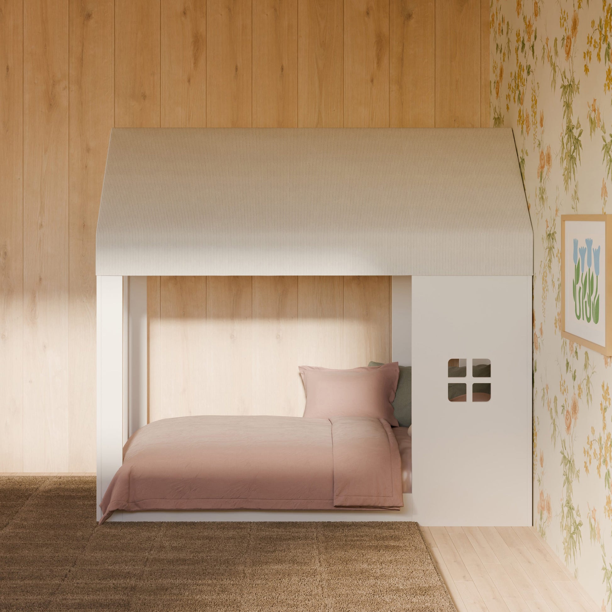 Babyletto Uchi Montessori-Inspired House Twin Bed - White