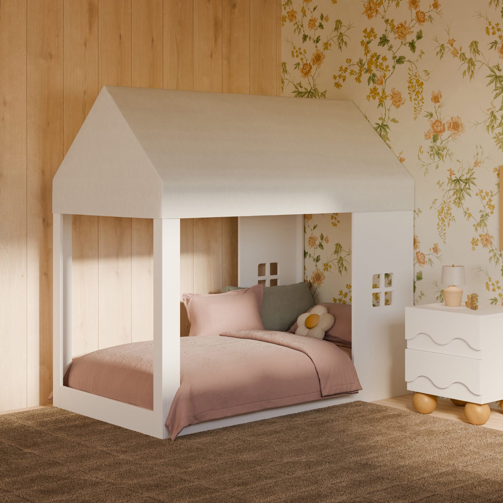 Babyletto Uchi Montessori-Inspired House Twin Bed - White