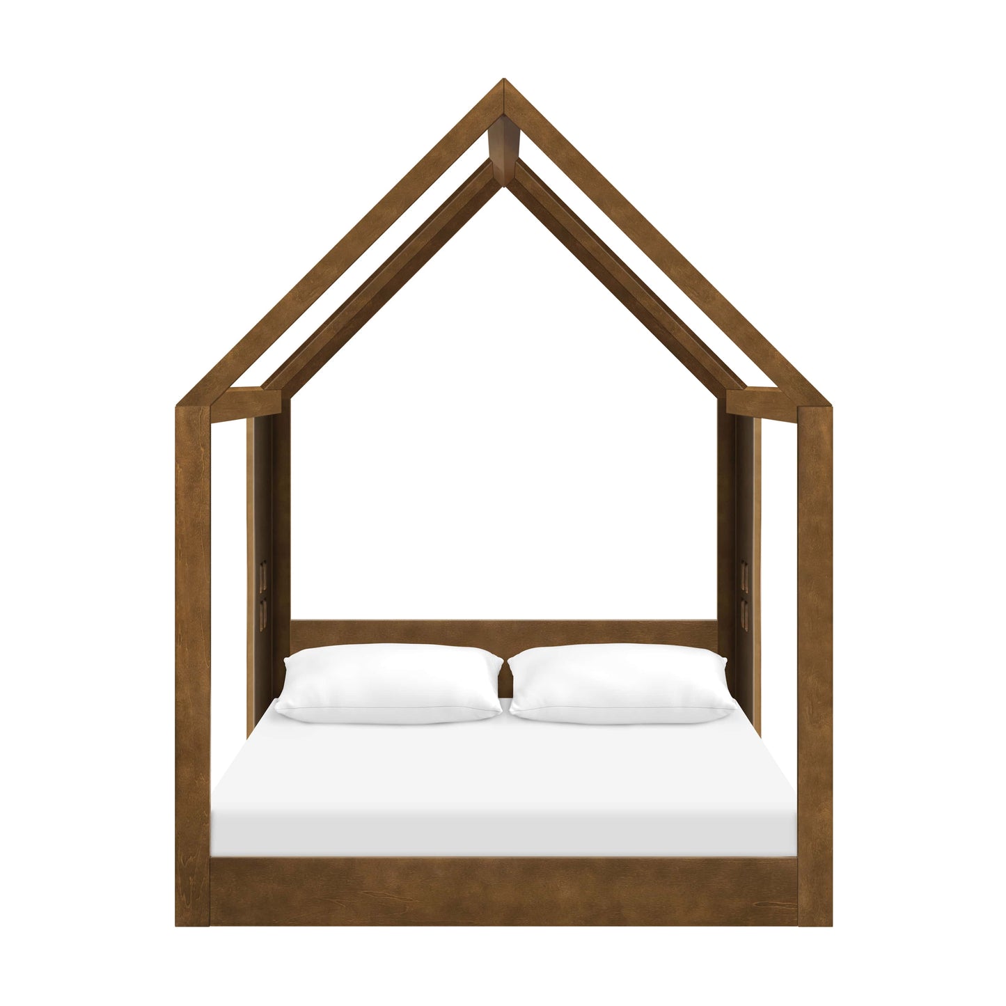 Babyletto Uchi Montessori-Inspired House Full Bed - Natural Walnut