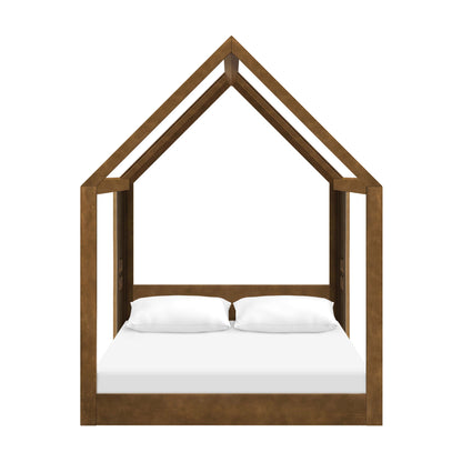 Babyletto Uchi Montessori-Inspired House Full Bed - Natural Walnut