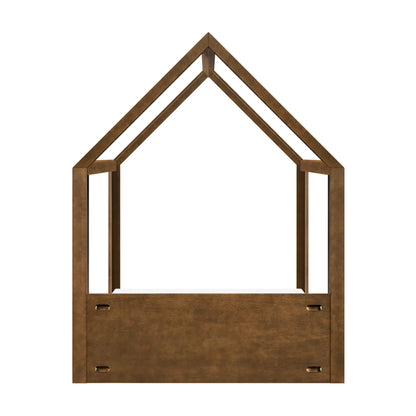 Babyletto Uchi Montessori-Inspired House Full Bed - Natural Walnut