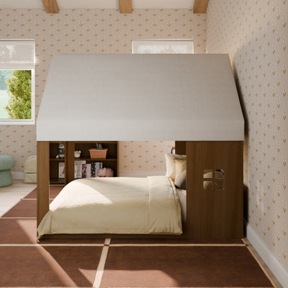 Babyletto Uchi Montessori-Inspired House Full Bed - Natural Walnut