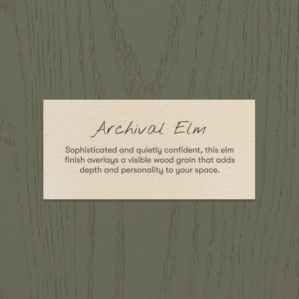Babyletto Archival Elm wood finish swatch with visible grain texture
