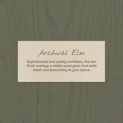 Babyletto Archival Elm wood finish swatch with visible grain