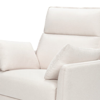 Babyletto Nori Extra Wide Electronic Recliner and Swivel Glider with USB port - Performance Cream Eco-Weave